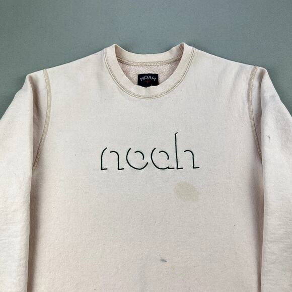 Noah NYC Sweatshirt Adult Small Pink Embroidered Crewneck Pullover Terry Cotton - Picture 2 of 12